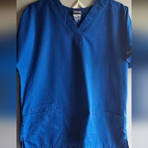 2 Small Royal Blue Scrub Tops